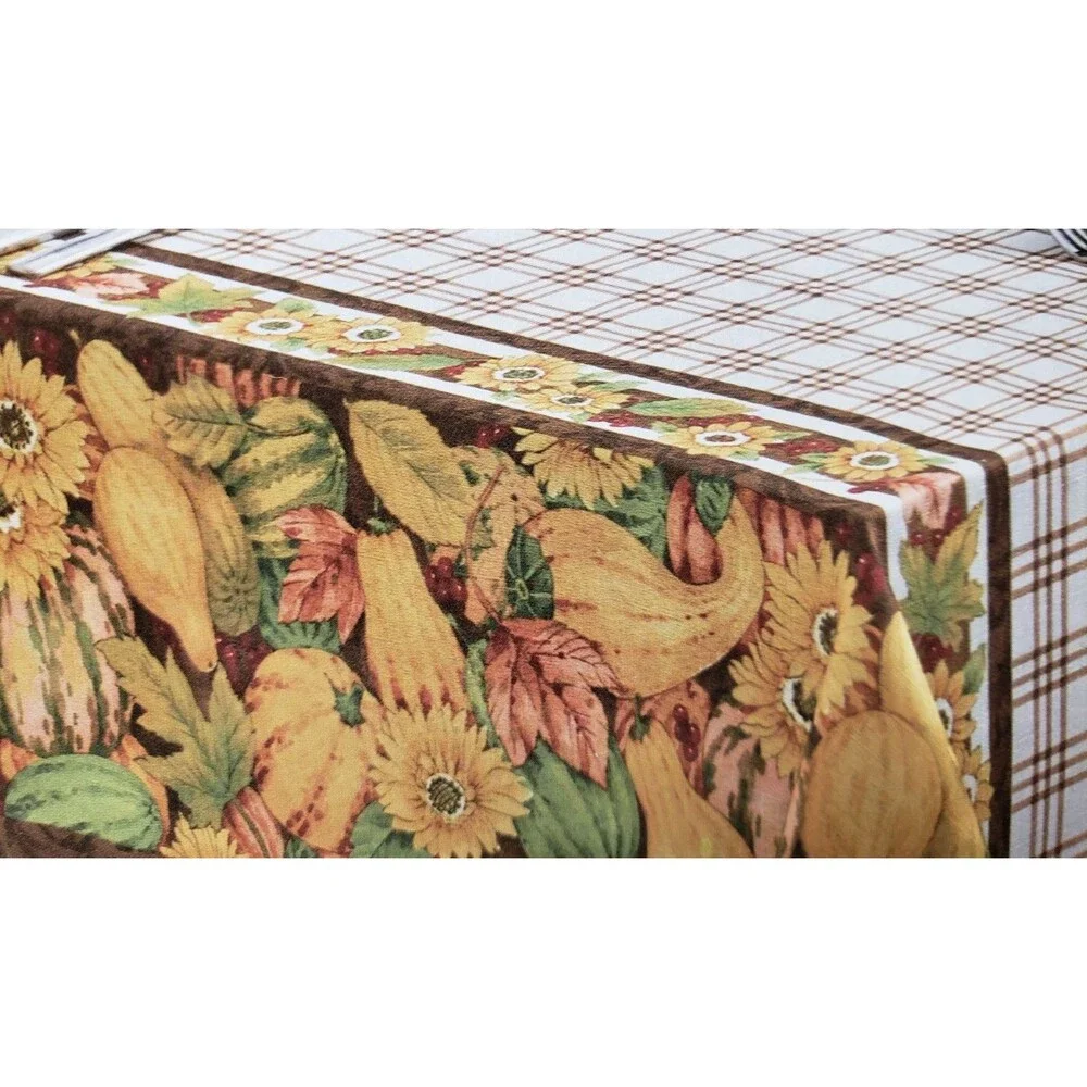 Printed Linen Tablecloth 52